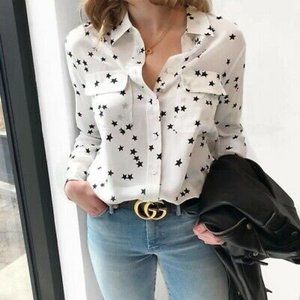 Equipment slim Signature Star Silk Top